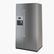 siemens american fridge ka58na45 appliance brushed cool food freeze frosted furnishings ice inoxlook kitchen metal model radekchovancik refrigerator siding water 3d print model - Mito3D