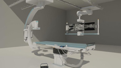 siemens c-braço 3d angiograph de arquitetura braço bim c carro secretária médico elementos equipamento fluoroscopia cuidados saúde max médica modelo moderno poli revit ciência 3d print model - Mito3D