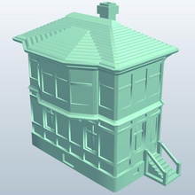 signal tower trains v1 railroad buildings printable lowpoly 3d print model - Mito3D