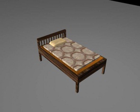 simple bed furniture 3d print model - Mito3D