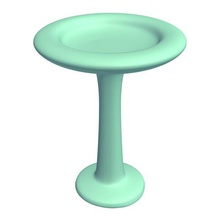 simple bird bath v2 einfach Vogel Bad Architektur bedruckbar ist lowpoly 3d print model - Mito3D