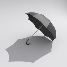 simple open umbrella accessory character clothes cloud dry model rain season shield sky storm virez water weathered wet winter 3d print model - Mito3D