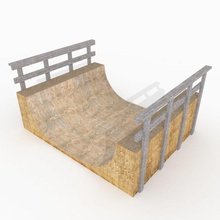 semplici in legno e halfpipe moto bmx sporco modello vecchio all'aperto tubazioni rampa semplice skate skateboard sport tim wember 3d print model - Mito3D