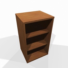 simple wooden shelf assets bracket brown cabinet drawer furnishings furniture game lower model poly shelving tapsiful wood 3d print model - Mito3D
