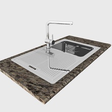 sink cookware fixture furnishings furniture interior kitchen model nika k sanitary washing 3d print model - Mito3D