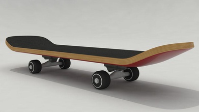 skate board bs 3d californian deck extreme maneuvers model outdoor sliding sport wheel 3d print model - Mito3D