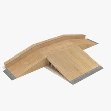 skate ramp eleman c kaykay kutusu eğlenceli 3d multimedya bmx elemanları funbox yarım atlama model açık boru çeyrek rampa Skate Park spor ahşap 3d print model - Mito3D