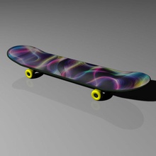 skateboard barcode16 deck model outdoor sport wheel 3d print model - Mito3D