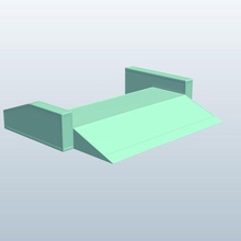 Skate Park funbox01 v3 skate park funbox 1 mimarlık yazdırılabilir lowpoly 3d print model - Mito3D