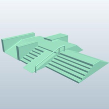 Skate Park funbox04 v3 skate park funbox 4 mimarlık yazdırılabilir lowpoly 3d print model - Mito3D