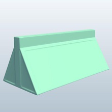 skatepark grindjerseybarrier v1 skate parque de la muela jersey barrera arquitectura imprimible lowpoly 3d print model - Mito3D