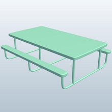 skatepark grindtable v1 skate parque de la muela tabla arquitectura imprimible lowpoly 3d print model - Mito3D