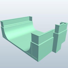 Skate Park pipes02 v2 skate park borular 2 mimarlık yazdırılabilir lowpoly 3d print model - Mito3D