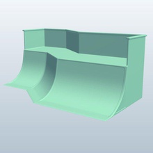 Skate Park ramp01 v2 skate park rampa 1 mimarlık yazdırılabilir lowpoly 3d print model - Mito3D