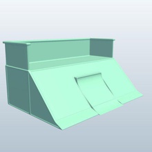 skatepark ramp02 v2 skate park ramp 2 architecture printable lowpoly 3d print model - Mito3D