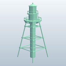 skeletal lighthouse v1 buildings printable lowpoly 3d print model - Mito3D