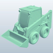 skid steer loader v1 strumenti attrezzature stampabile lowpoly 3d print model - Mito3D