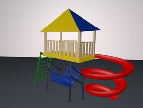 skis swing furniture architecture 3d print model - Mito3D
