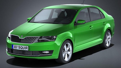 skoda rapid sedan 2018 2017 2019 2020 car cheap compact czech facelifted facelifting fl germany model popular saloon small squir vehicle 3d print model - Mito3D