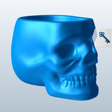 skull shot glass v1 household items printable lowpoly 3d print model - Mito3D