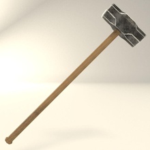 sledgehammer blacksmith hammer industrial meele model smith tim tool weapon wember 3d print model - Mito3D