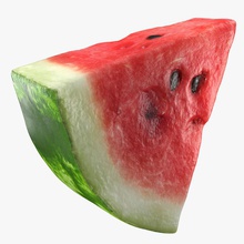 slice watermelon 3d 3d molier cutout cutting food fresh fruit green international juicy melon model  parts piece raw red ripe scan section slice snack summer sweet vegetarian vray water watermelon