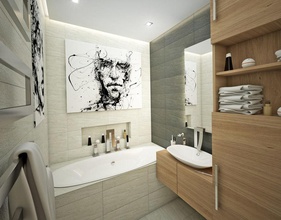 küçük banyo iç anarchitekt mimarlık tasarım musluk düz ev lavabo minimalist model modern radyatör dinlenme oda sahne duş tuvalet küvet wc 3d print model - Mito3D