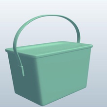 small cooler handle v1 containers printable lowpoly 3d print model - Mito3D