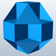 small cubicuboctahedron v1 symbols geometry printable lowpoly 3d print model - Mito3D