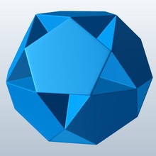 piccolo dodecahemidodecahedron v1 piccola i simboli la geometria stampabile lowpoly della 3d print model - Mito3D