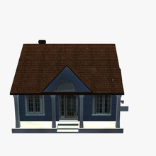pequeña casa v3 de los edificios pequeño imprimible lowpoly 3d print model - Mito3D