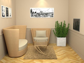 small living room set architectural architecture armchair collection design detail fur interior live model negative scene sofa studios table warm 3d print model - Mito3D