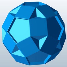 piccolo rhombidodecahedron v1 piccola i simboli la geometria stampabile lowpoly della 3d print model - Mito3D