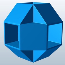 small rhombihexahedron v1 symbols geometry printable lowpoly 3d print model - Mito3D