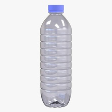 botella de agua pequeña 3d la bebida en blanco azul cap limpio cerrado frío contenedor beber vacío alimentos fresco completo salud saludable jugo líquido mineral modelo newlc plástico pequeño 3d print model - Mito3D