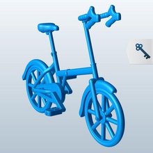 small wheel bicycle v2 transportation printable lowpoly 3d print model - Mito3D