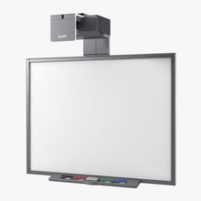 smart board 660 interactive whiteboard & uf75 projector academy boardroom business college computer display electronic electronics model modern peripheral presentation school shop3ds university 3d print model - Mito3D