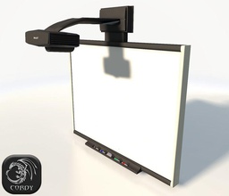 smartboard interaktif düşük poly billboard karatahta Yönetim Kurulu kara tahta cordy cihaz ekran elektronik oyun etkileşimli daha model ofis hazır okul akıllı dur beyaz 3d print model - Mito3D