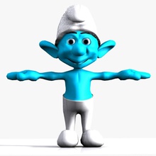 smurf animation blue body cartoon character creatures fantasy fun game human kid little man model monster normal playing schtroumpf smurfs tiny toon toy tv virtualhorizonstudio 3d print model - Mito3D