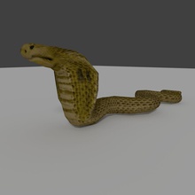 snake cobra animal gameready lower model poly rig specterus 3d print model - Mito3D