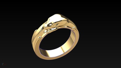 bague serpent 3d animal la cnc collection de conception le diamant exclusif les pierres précieuses or jdlusa bijoux modèle imprime rendu l'anneau d'argent crâne stl pierre 3d print model - Mito3D