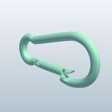 snap hook v1 tools equipment printable lowpoly 3d print model - Mito3D