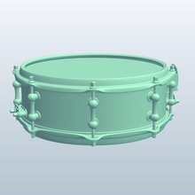 snare drum v1 musical instruments printable lowpoly 3d print model - Mito3D