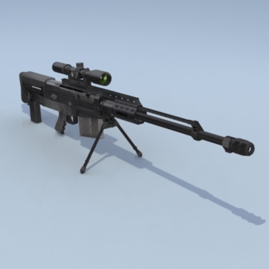 rifle de francotirador assasin el asalto british arma fuego militar modelo pm3dm ámbito aplicación nosotros 3D print model - Mito3D