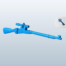 rifle sniper 2 v1 armas armadura printable lowpoly de 3d print model - Mito3D