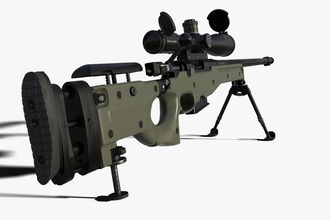 fucile da cecchino aw l96a1 3d la precisione artico l'esercito il combattimento deviscon arma fuoco pistola internazionale magnum maya mentale militare modello qualità tiratori sniper guerra l'arma 3d print model - Mito3D
