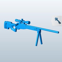 fucile da cecchino v1 sniper il armi armatura stampabile lowpoly e armature 3d print model - Mito3D