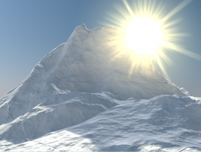 neve in montagna mountain scena 3d print model - Mito3D