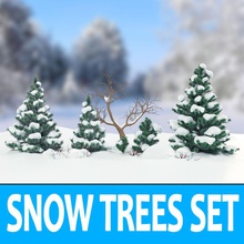 snow trees set 3d amaranthus branch bushes cartoon christmas collection cover drift fir forest holiday max model nature plant snowdrift snowtree snowy toon tree winter wood 3d print model - Mito3D