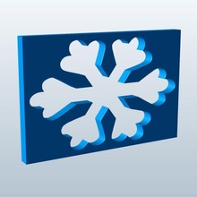 snowflake stencil v1 novelties printable lowpoly 3d print model - Mito3D